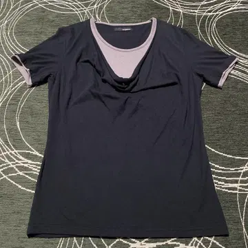 Hamnett layered drape design tee y2k