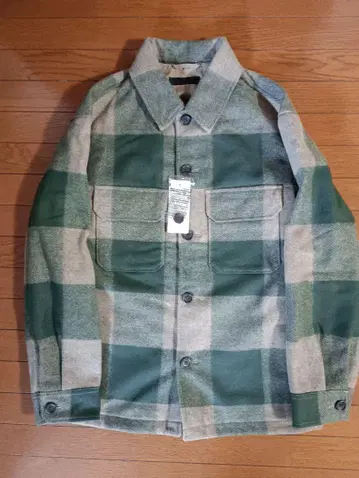 새상품 UNIQLO 오버 셔츠 체크 자켓 S 사이즈 (빅) Green