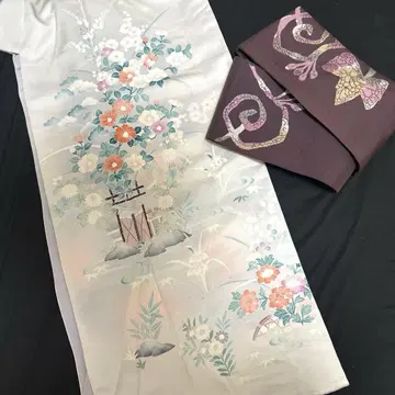 기모노 기모노/오비 세트(화이트/핑크/연보라/짙은 갈색/브라운)