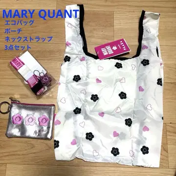 새상품 마리콴트 Plaza 에코백 스트랩 파우치 3세트