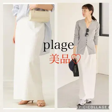 Plage R'IAM 플라주리아무 다이버 타이트 스커트 화이트