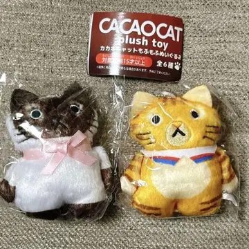 카카오캣 복슬복슬 봉제 인형 가챠 샤무 브라운 태비 #C-pla한정판