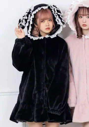 Dear my Love 유메텐보 토끼 귀 코트 블루종 양산형 지뢰계