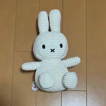 미피 봉제 인형 코듀로이 화이트 miffy