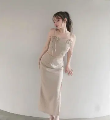 하자품입니다 andmary Luna linen setup beige