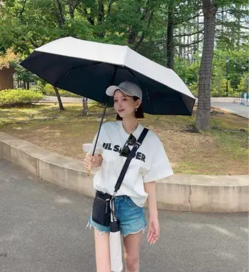 시이짱 완전 차광 접이식 우산 베이지
