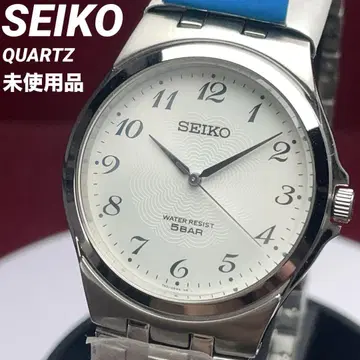 미사용 SEIKO QUARTZ 특이한 다이얼 정품 SS 블레스 손목시계