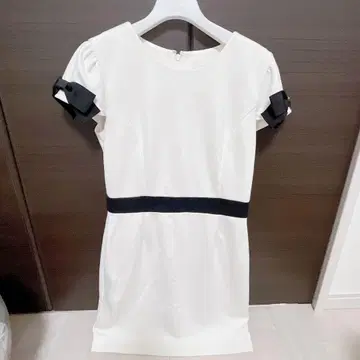 미셸 마카롱 사이드 리본 리본 타이 원피스 S