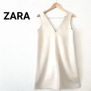 새상품 미사용 택 포함 ZARA 베이지 슬리브리스 롱 드레스 A라인