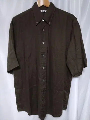 UNIQLO U 프리미엄 린넨 와이드 핏 셔츠 린넨 M 사이즈 올리브