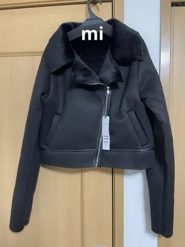 페이크 무스탕 라이더 자켓
