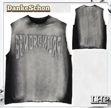 LHP DankeSchon 레터링 프린트 슬리브리스