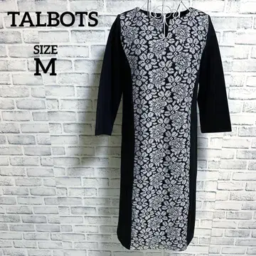 [ TALBOTS ] 탈봇 이소재 꽃무늬 레이스 7부 소매 원피스
