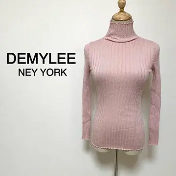 DEMYLEE NEW YORK 핑크 하이넥 니트