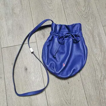 폴로 랄프로렌 복조리 숄더백 포니 파우치 램 가죽 블루