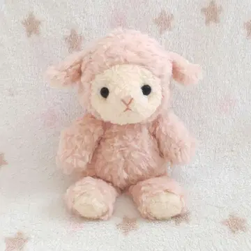동심 양의 복슬복슬 양 봉제 인형 핑크