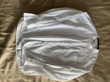 MHL. 화이트 밴드 카라 긴팔 셔츠