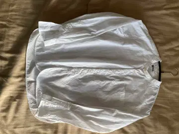 MHL. 화이트 밴드 카라 긴팔 셔츠