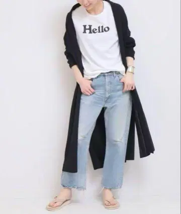 Deuxieme Classe PARU 코튼 롱 가디건 블랙