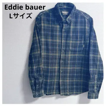 USED Eddie bauer 에디 바우어 긴팔 체크 셔츠 네이비 L