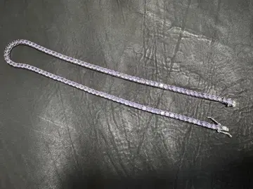 테니스 체인 목걸이 퍼플 지르코니아 4mm 45cm
