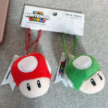 SUPER NINTENDO WORLD 마리오 버섯 스트랩 2개 세트