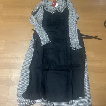 내일 삭제, 새상품 택 포함, 핑크하우스, 타브리에풍 롱 원피스, 블랙