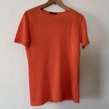 오렌지 반팔 니트 XL