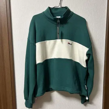 FILA 휠라 속기모 맨투맨 하프 지퍼 여성용 L 사이즈