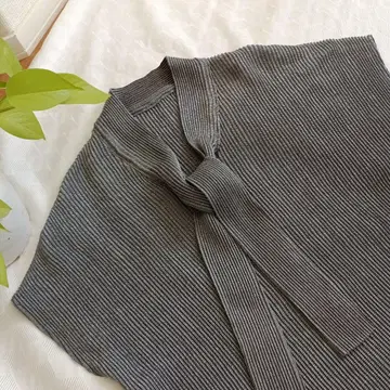 새상품급 스페치오 플리츠 보타이 원피스 40 그레이 계열 L 백화점 구매