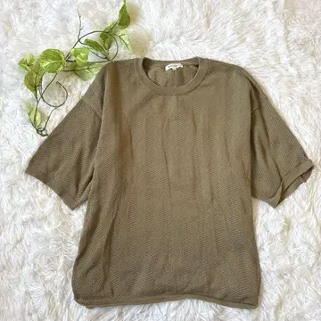 THE SHOP TK 여성용 반팔 니트 (XL) 월드 카키