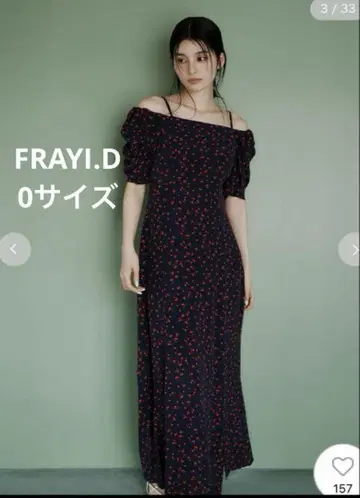 FRAY I.D 후르츠 프린트 2way 오프숄더 원피스