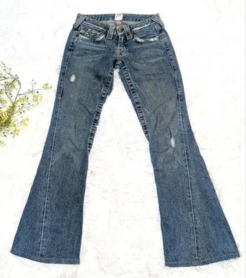 트루 릴리전 플레어 데님 데미지 부츠컷 TRUERELIGION 24