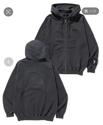 XLARGE 로고 지퍼 후드티 XL