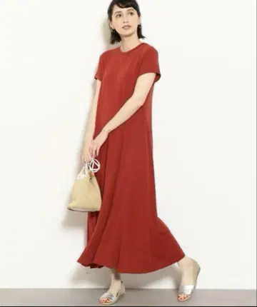 유나이티드 애로우즈 롱 원피스 레드