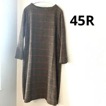 45R 45rpm 코튼 트위드 드레스