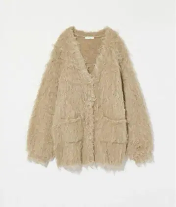Eaphi SHAGGY KNIT CARDIGAN 베이지