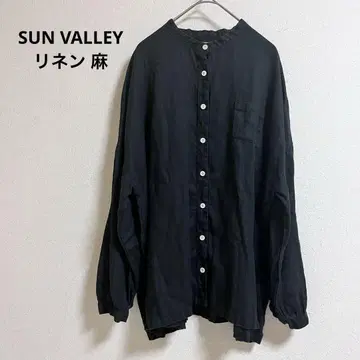 선밸리 SUN VALLEY 린넨 린넨 긴팔 블랙