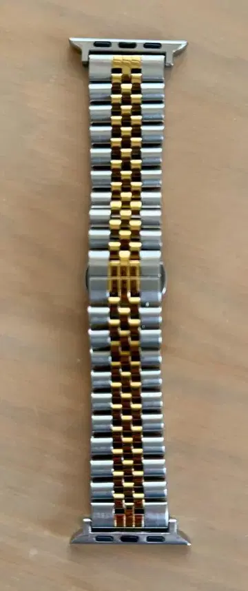 Apple Watch Ultra 용 실버 골드 메탈 팔찌