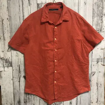 00s PERRY ELLIS 페리 엘리스 코튼 린넨 반팔 셔츠 L