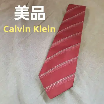 [ 새상품급 ] Calvin Klein / 넥타이 / 빨간색 스트라이프