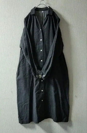 무인양품 더블 거즈 코튼 원피스