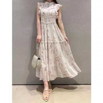 SNIDEL Sustaina 프린트 플리츠 원피스