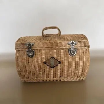 라탄제 피크닉 바스켓 앤티크