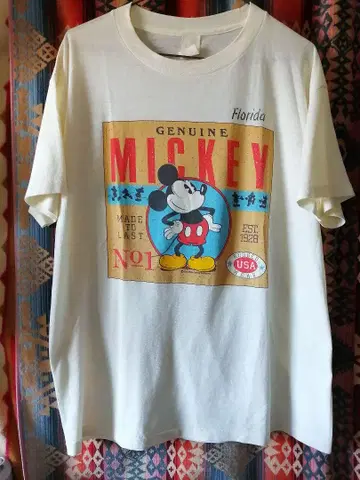 80s 빈티지 미키 T셔츠