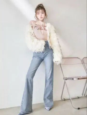 택 포함 새상품 Darich 다리치 세미 플레어 데님 팬츠 S 사이즈