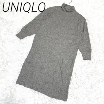 UNIQLO 그레이 터틀넥 니트 원피스 캐주얼