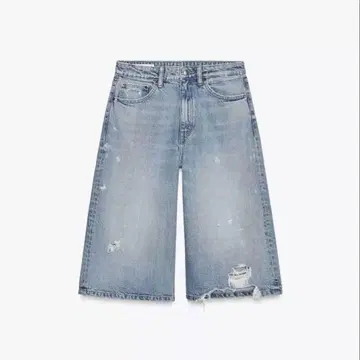 ZARA 데님 조츠 데미지 하프 팬츠 배기