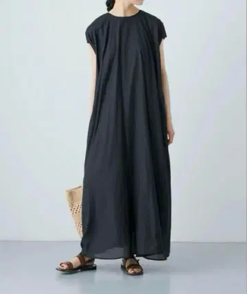 카구레 레이온 코튼 A 라인 원피스