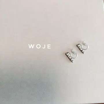 woje 논홀 귀걸이 실버 Eve